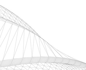 abstract architectural shape 3d illustration	