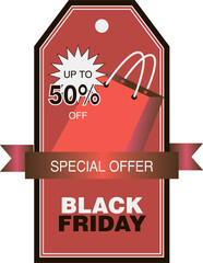 Black friday label with text