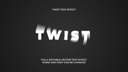 Editable twist text effect - obrazy, fototapety, plakaty