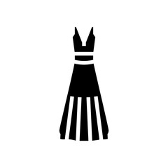 column wedding dress glyph icon vector. column wedding dress sign. isolated symbol illustration