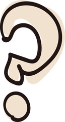 Graffiti hand drawn style notation symbol question mark