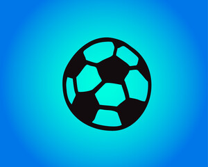 Obraz premium football ball black line vector