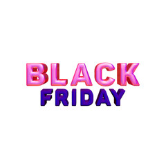 Black friday 3d text rendering