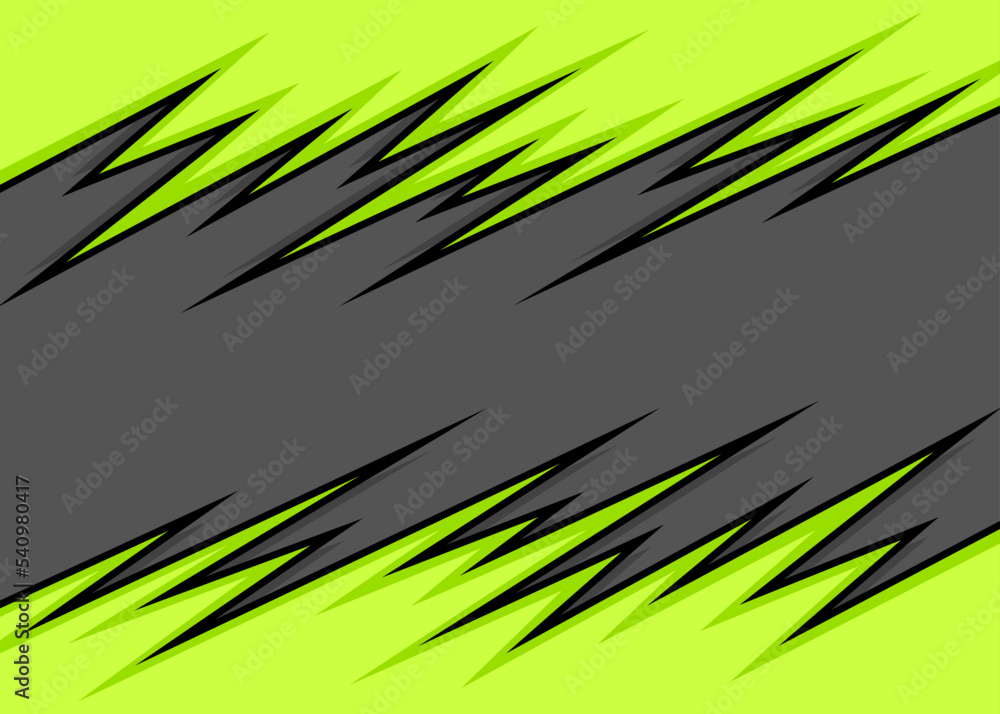 Poster abstract background with green jagged spike pattern and with some copy space area