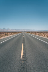 Fototapeta na wymiar Highway Road in desert of California, USA