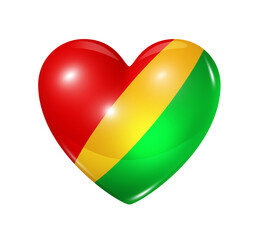Love Republic of the Congo, heart flag icon
