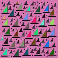 Seamless boat pattern