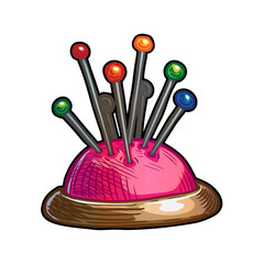 Pin cusion vector illustration on white background