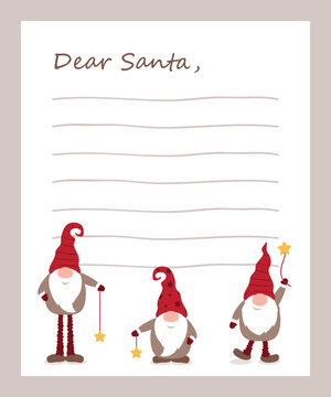 Christmas Wish List Letter To Santa Claus For Kids