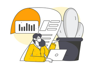 Invite friends for evaluation survey flat vector concept operation illustration

