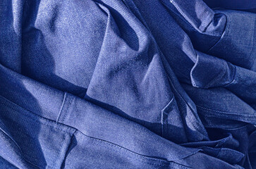 Blue denim clothing background for fashion concept.