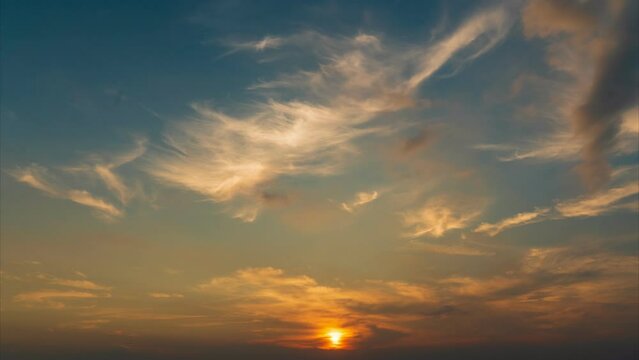 Time lapse sunset sky cloud 