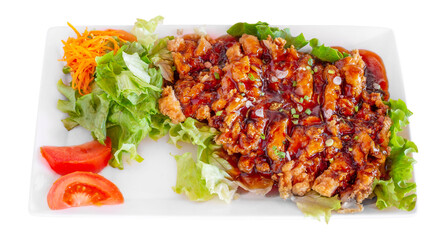 Poulet croustillant cuisine asiatique chinoise japonaise png