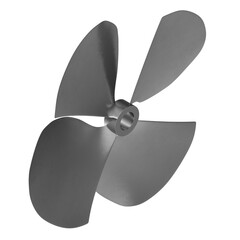 3d rendering illustration of a four blades propeller fan