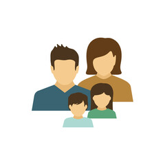 Fototapeta premium Family Minimalistic Character Avatar Symbol