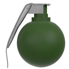 3d rendering illustration of a fragmentation grenade
