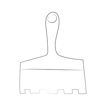 outline paint scraper tool clip art preview