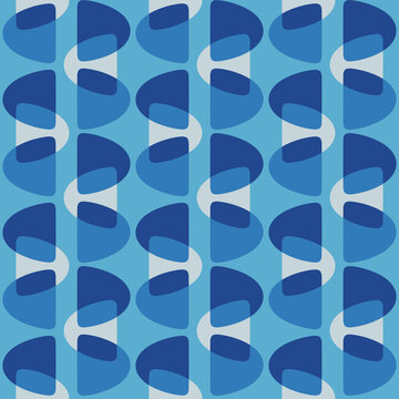 Abstract rounded ornament for decorating any surfaces or things. Seamless pattern.