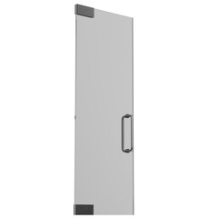 3d rendering illustration of a frameless single glass door