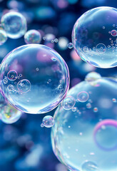 Blue bubble background