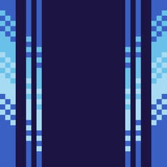 Simplified Pixelated Blue Glass Frame, Template Based