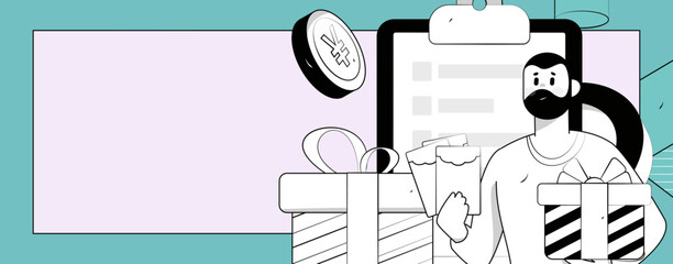 Invite friends for evaluation survey flat vector concept operation illustration
