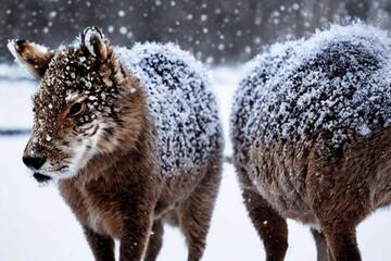 animal in snow