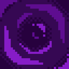 Fototapeta premium Pixelated Violet Swirl Effect Background, Dark