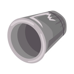 Thimble for sewing vector illustration. Cartoon doodle of tool for needlework. Thimble isolated on white background. Fashion, embroidery concept