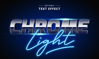 Chrome Metallic Text Effect