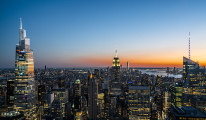 Fototapeta na wymiar New York - Sunset from Top of the Rock