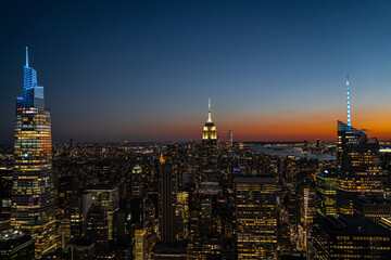 Fototapeta na wymiar New York - Sunset from Top of the Rock