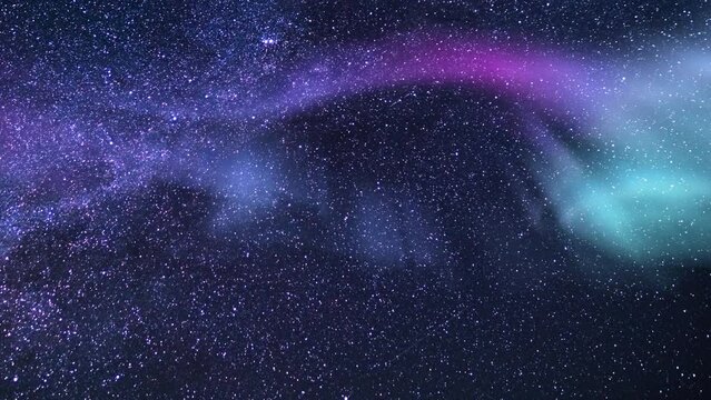 Aurora Purple and Blue Milky Way Time Lapse Northwest