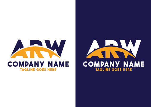 Letter ARW logo design vector template, ARW logo