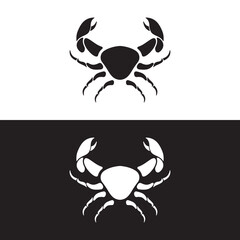 Crab or seafood abstract logo template design for business, restaurant and shop.