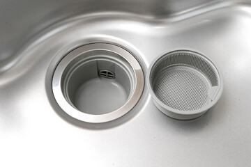 キッチン大型シンクの排水口