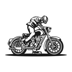 Plakat classic motorcycle vector
