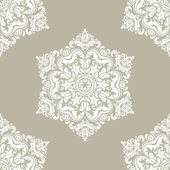 Orient classic pattern. Seamless abstract background with vintage elements. Orient white background. Ornament for wallpaper and packaging