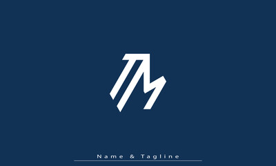 Alphabet letters Initials Monogram logo TM , MT