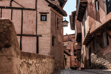 Fototapeta na wymiar Views of the streets of the ancient village of Albarracín in Teruel, province of Aragón (Spain).