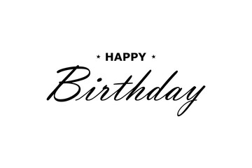 Happy Birthday Banner. Design greetings birthday card and poster. Vector illustration.