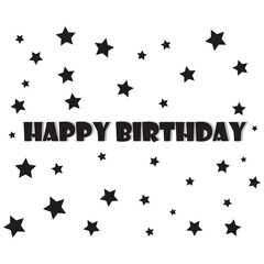 Happy Birthday Banner. Design greetings birthday card and poster. Vector illustration.