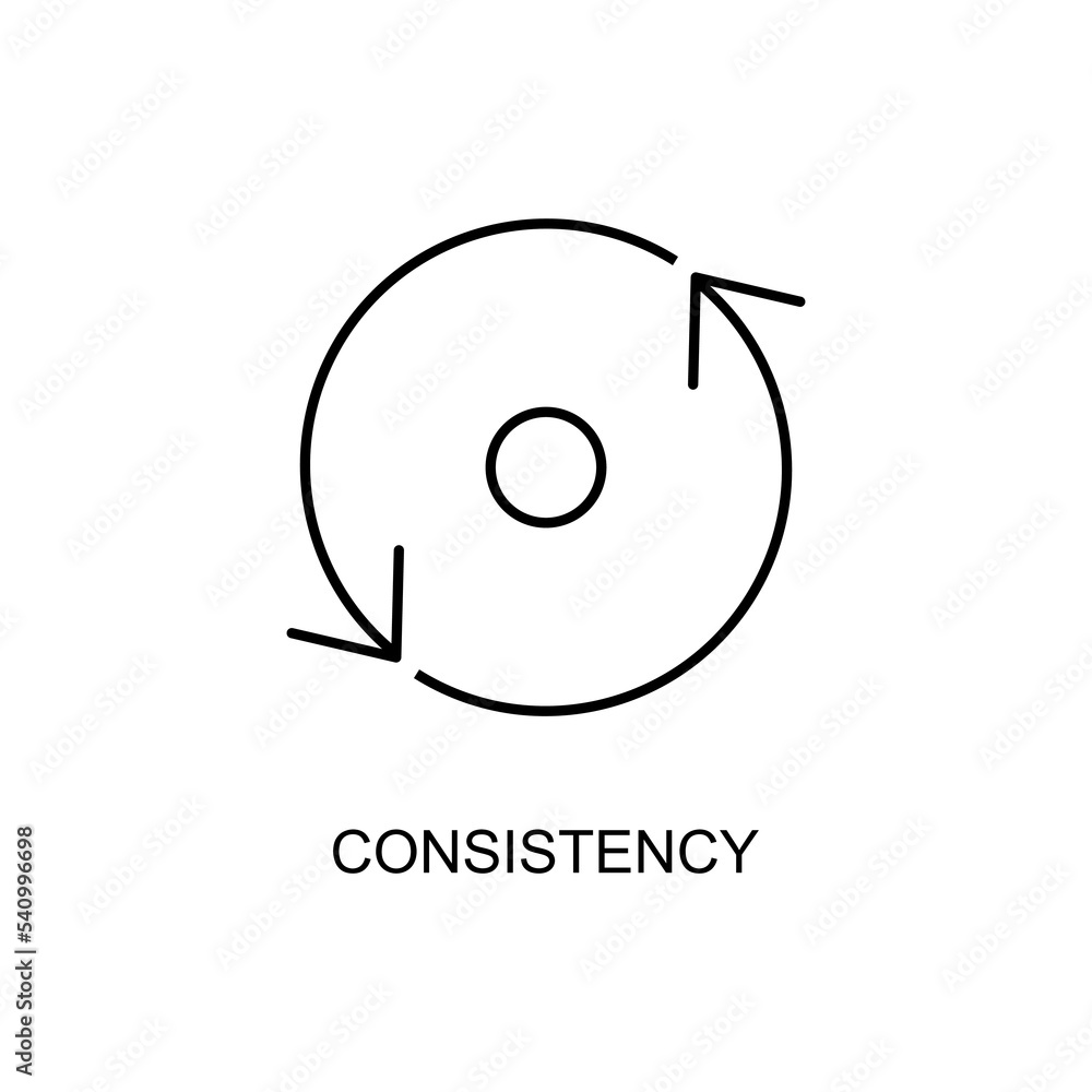 Poster consistency linear icon. illustration of a line symbol. line consistency icon isolated on white back