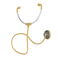 Medical stethoscope 3d render illustration  for doctor healthcare concept