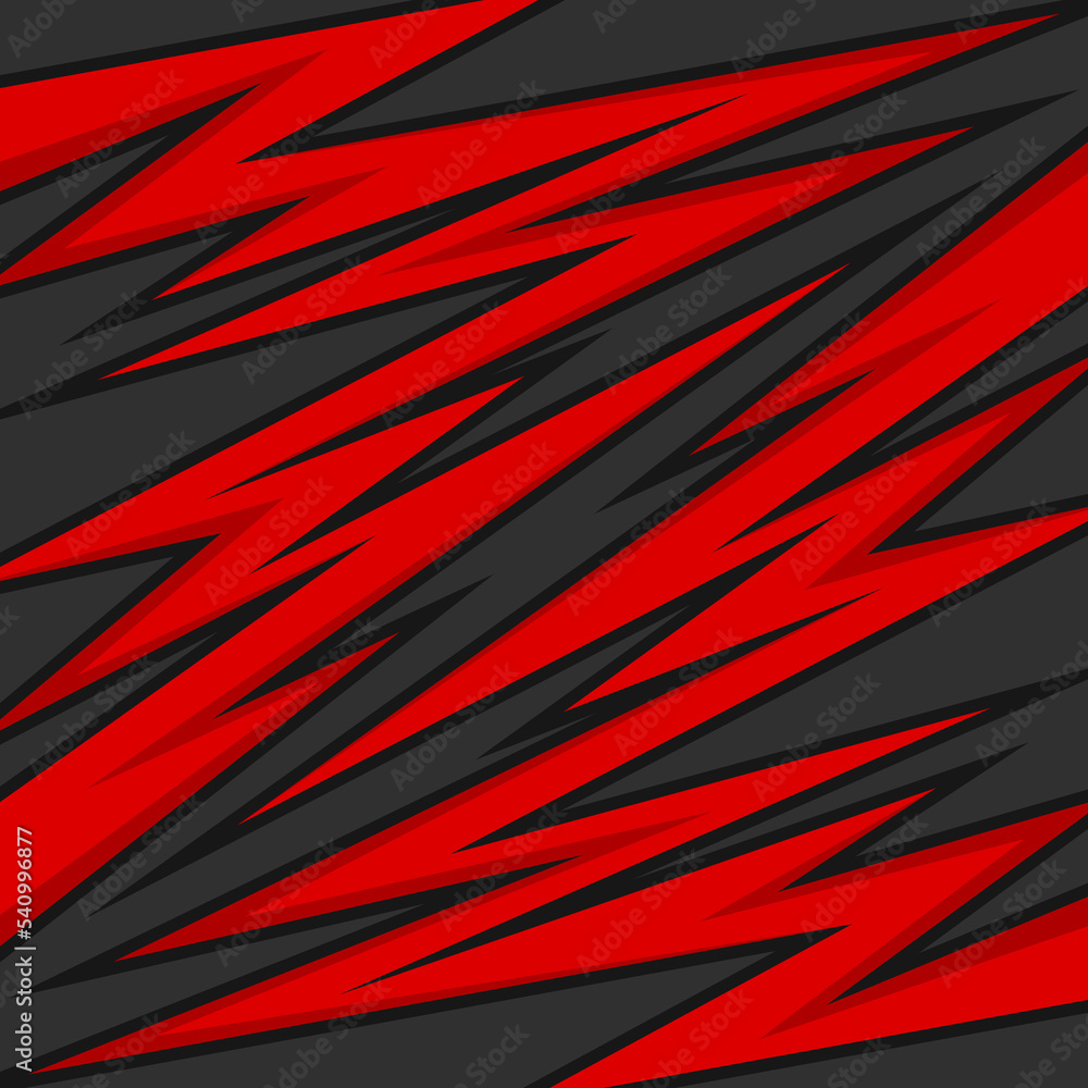 Poster abstract background with reflective red sharp arrow pattern
