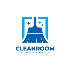 Clean room logo vector. Cleaning service business logo template design concept.