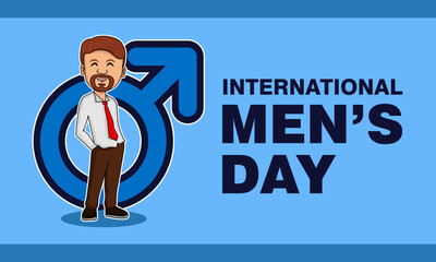 International men's day template background