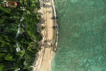 Top view of Caleton de Dario in Cabrera, Dominican Republic