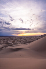 sunset in the desert