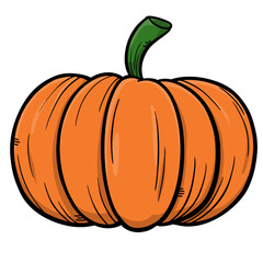 Pumpkin Cartoon Image of Kwanzaa celebration for African American culture 